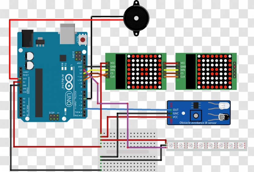 Arduino Sensor Electronics Relay Electronic Circuit - Breadboard - Component Transparent PNG