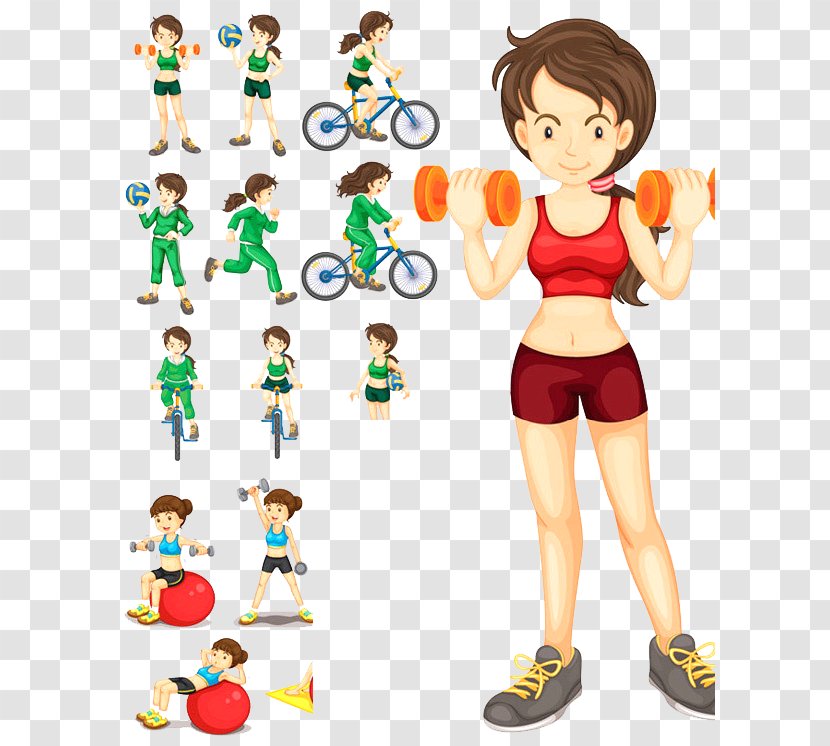 Netball Sport Woman Clip Art - Games - Yoga Cartoon Characters Transparent PNG