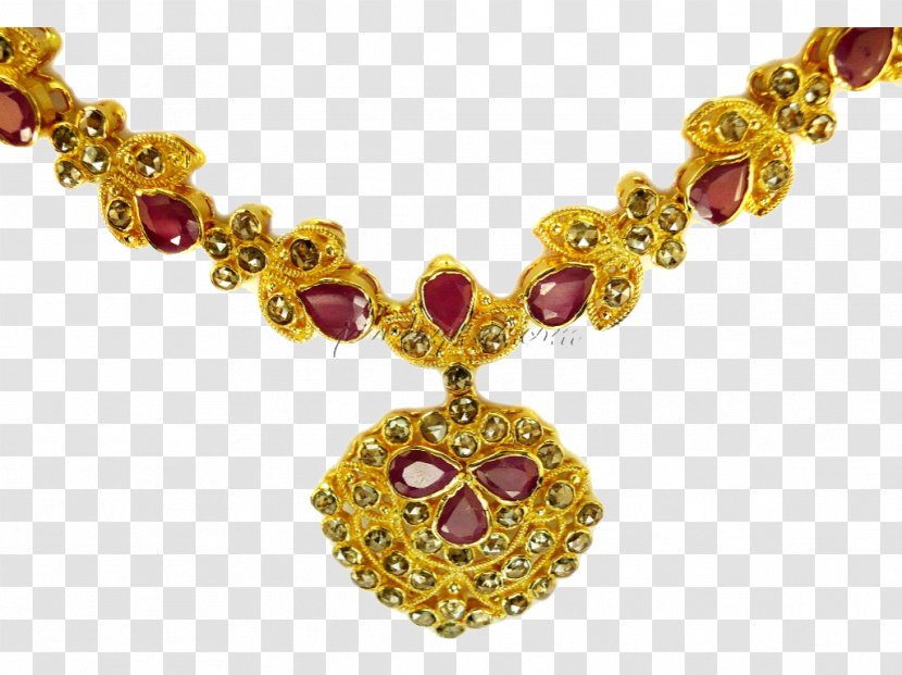 Jewellery Necklace Gold - Gemstone - Jewelry File Transparent PNG