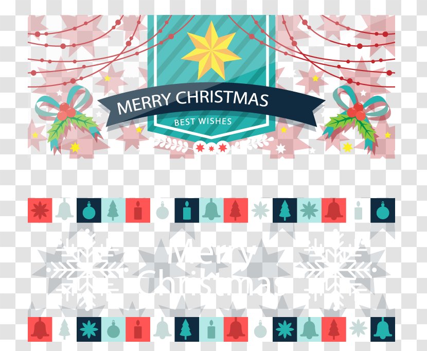 Color Flat Christmas Banners - Brand - Clip Art Transparent PNG