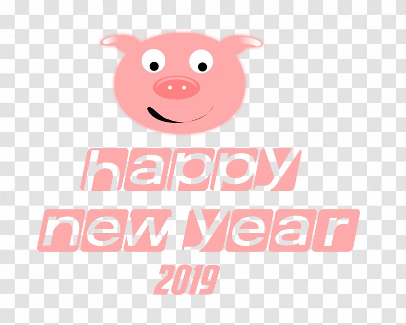 Happy New Year 2019 - Logo - Cute Pig.Others Transparent PNG