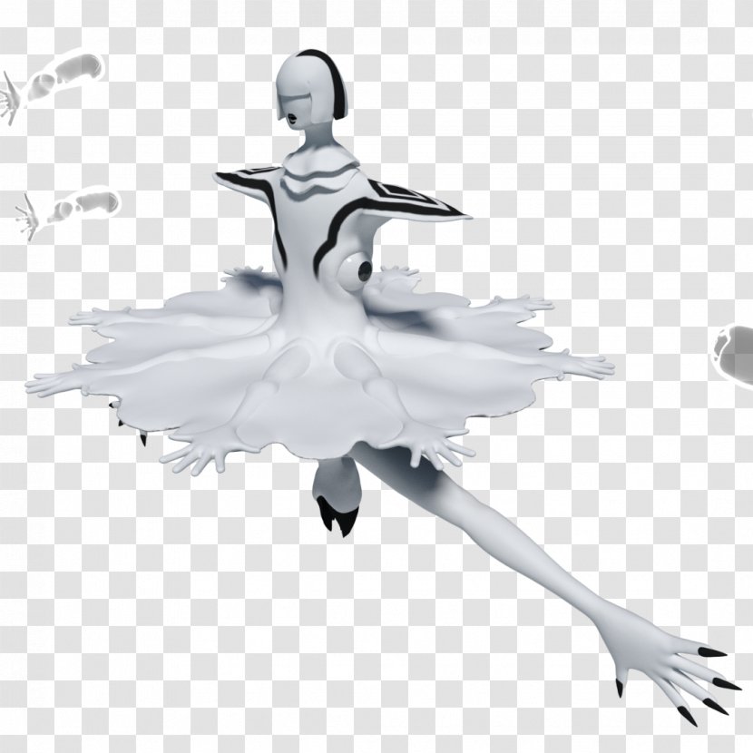 Ballet Dancer Goose Cygnini Duck Bird - Black And White - Preliminaries Transparent PNG