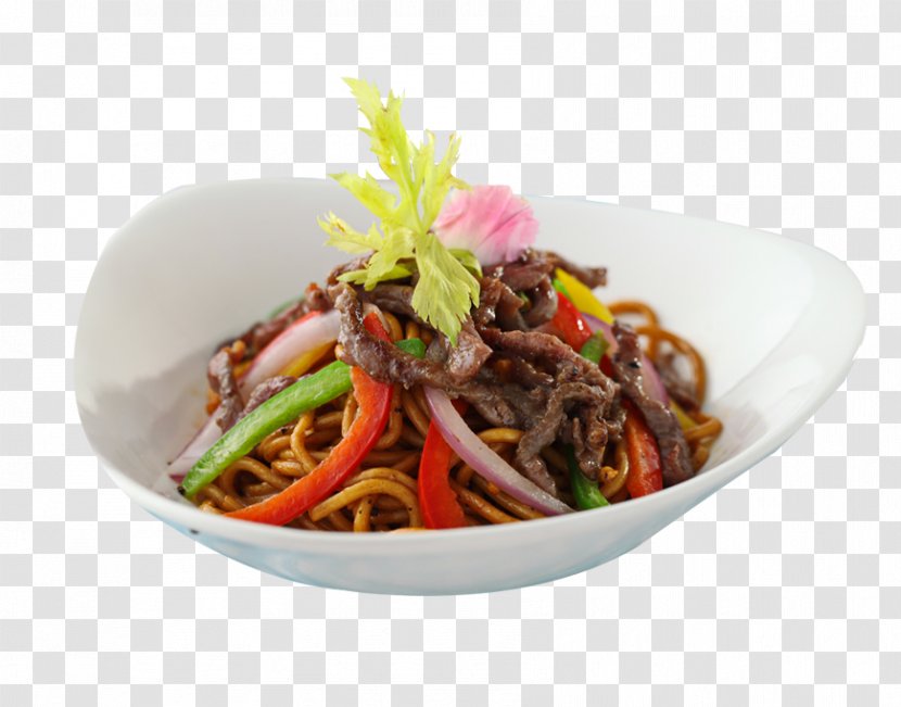 Lo Mein Chow Fried Noodles Yakisoba Chinese - Black Pepper Beef Spaghetti Transparent PNG