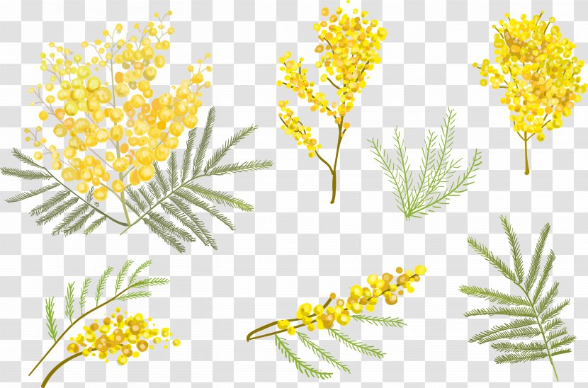 Flower Euclidean Vector Clip Art - Tree - Small Yellow Transparent PNG