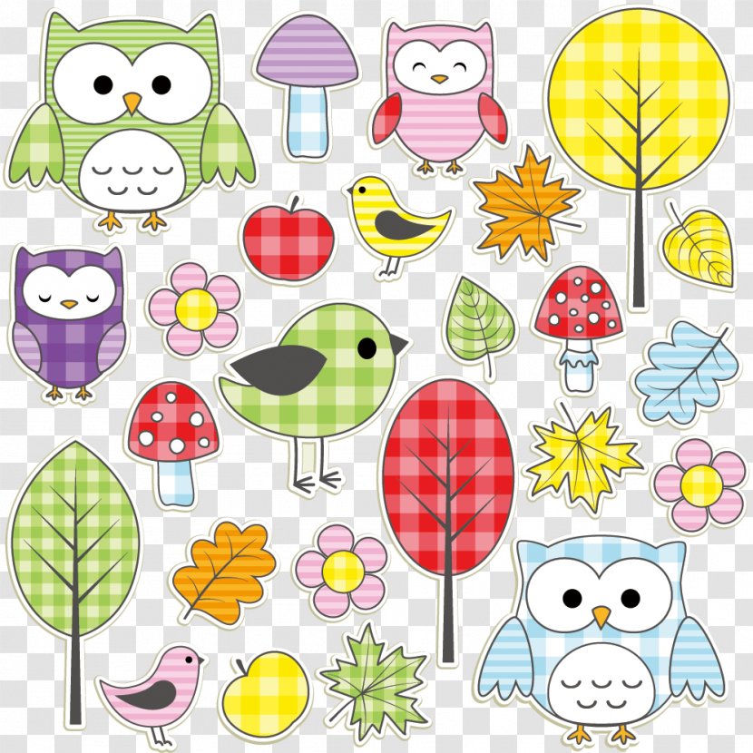 Patchwork Appliquxe9 Textile Pattern - Royaltyfree - Page Cartoon Owl Material Transparent PNG