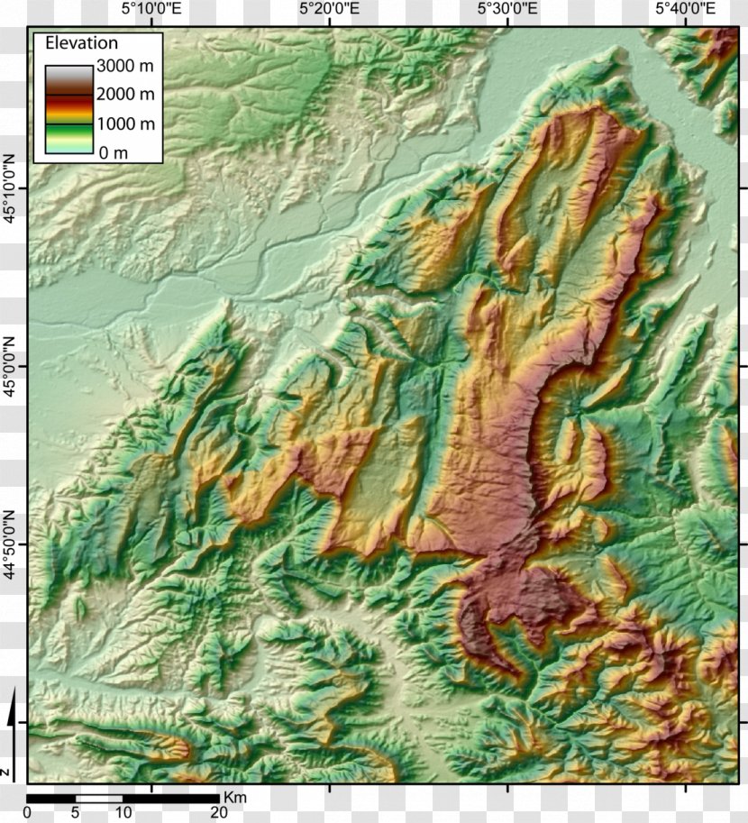 Vercors Massif Die French Prealps Lans-en-Vercors Hauts Plateaux Du - Map Transparent PNG