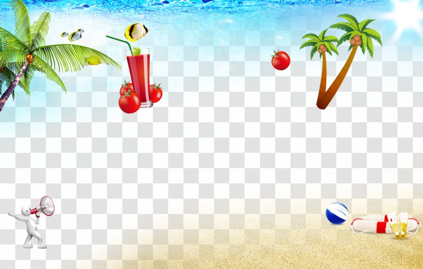 Summer Poster - Taobao Beach Material Transparent PNG