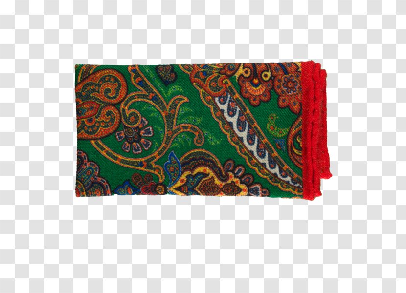 Paisley Place Mats Rectangle Maroon - Green Scarf Transparent PNG