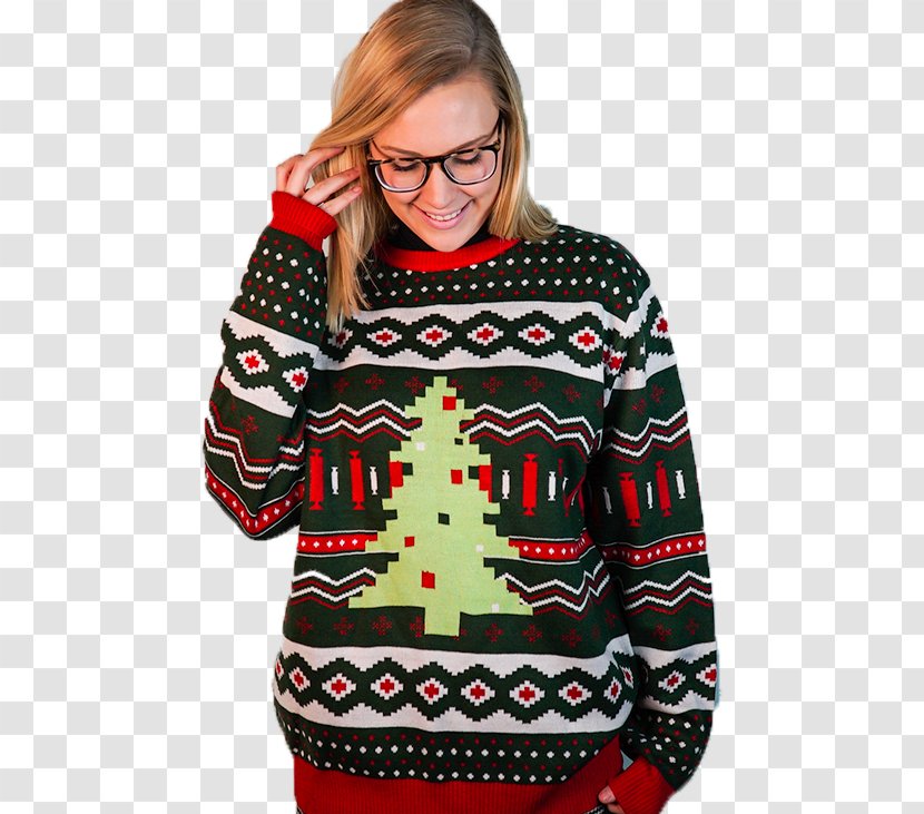 Hoodie Christmas Jumper Sweater Tree - Ugly Transparent PNG