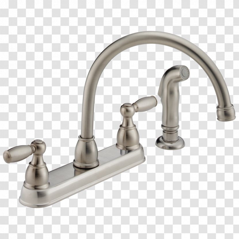 Tap Brushed Metal Moen Sink The Home Depot - Nickel Transparent PNG