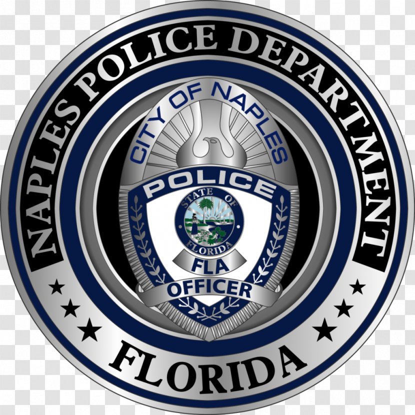 Naples Police Department Officer Badge Chief Of - Symbol Transparent PNG