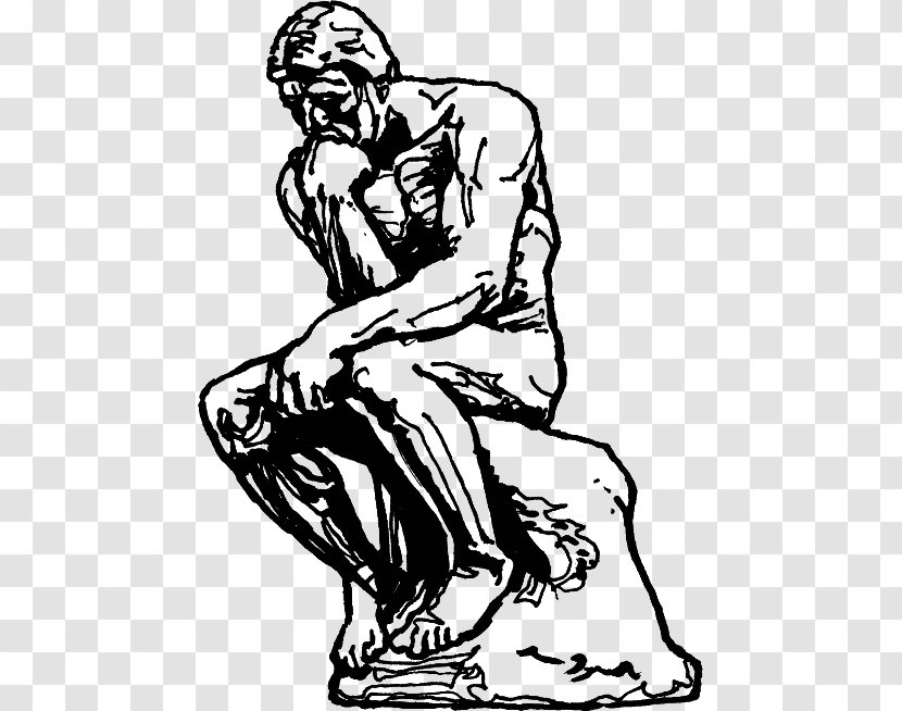 The Thinker Sculpture Drawing Masterpiece - Photography - Shoe Transparent PNG
