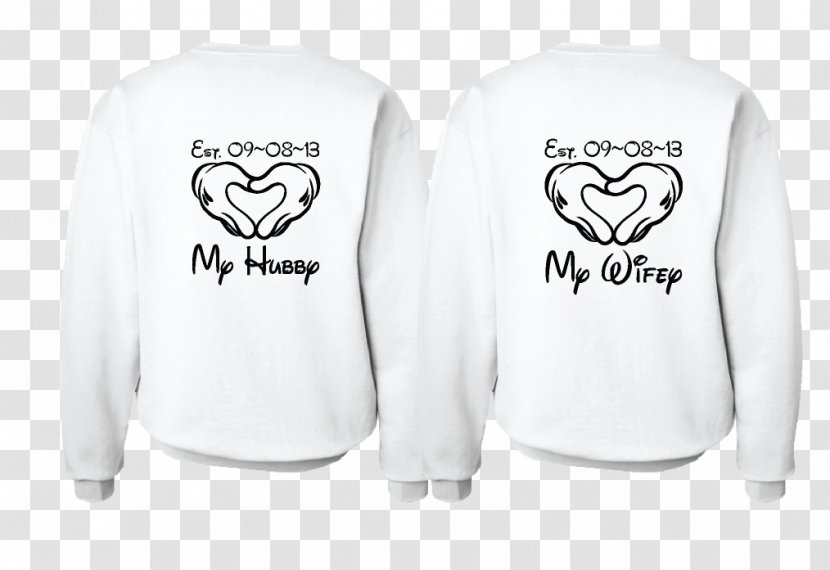 Long-sleeved T-shirt Hoodie Mickey Mouse - Frame - Heart-shaped Bride And Groom Wedding Shoots Transparent PNG