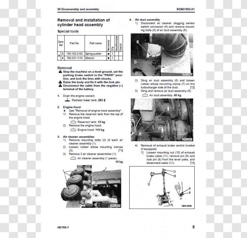 Komatsu Limited Owner's Manual Excavator Product Manuals - Black And White Transparent PNG