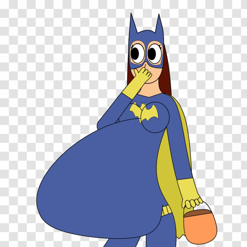 Batgirl Bird Vertebrate Drawing Electric Blue - Fictional Character Transparent PNG