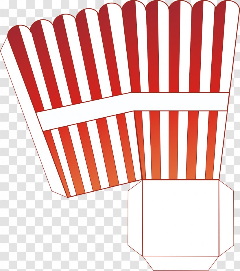Popcorn Cartoon - Red - Baking Cup Transparent PNG