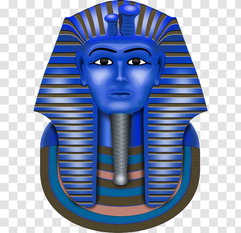 Tutankhamun Mask Electric Blue Font Transparent PNG