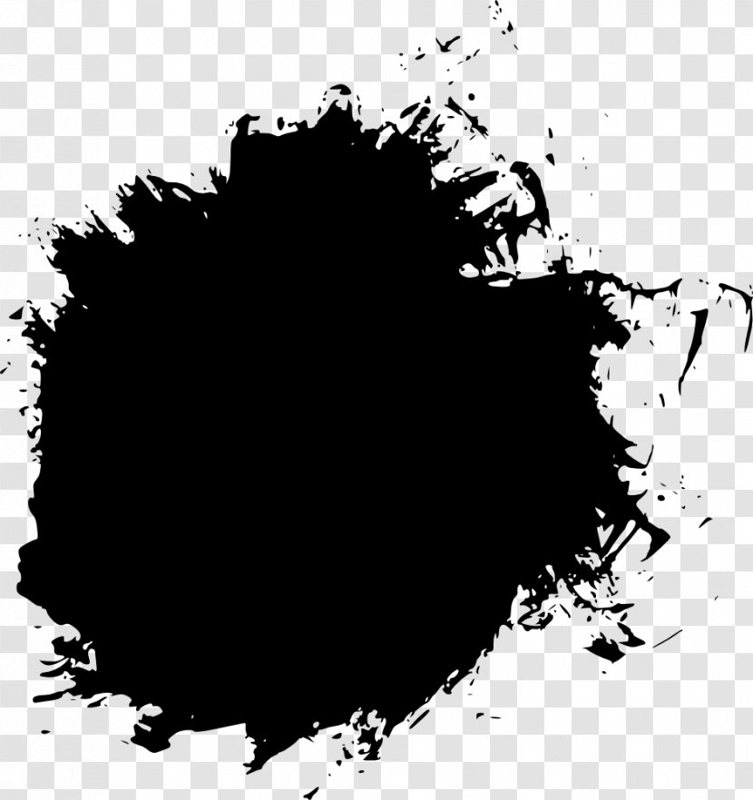 Black And White Drawing Silhouette Photography - Tree - Dot Transparent PNG