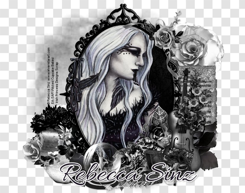 Flower Illustration Legendary Creature - Monochrome Transparent PNG