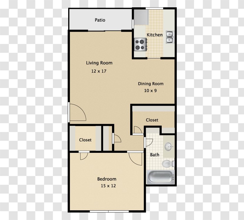 Floor Plan The Enclave Apartments Product - Area - Texas Transparent PNG