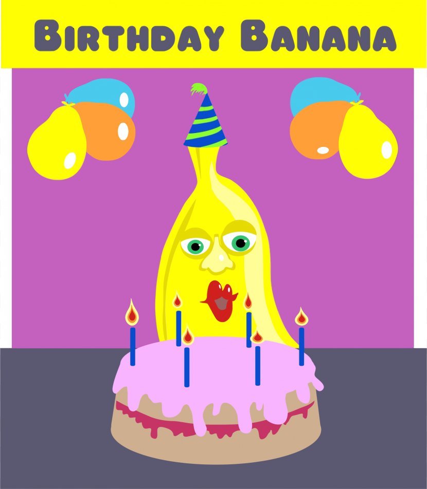 Birthday Cake Banana Clip Art - Cuisine - Cliparts Transparent PNG