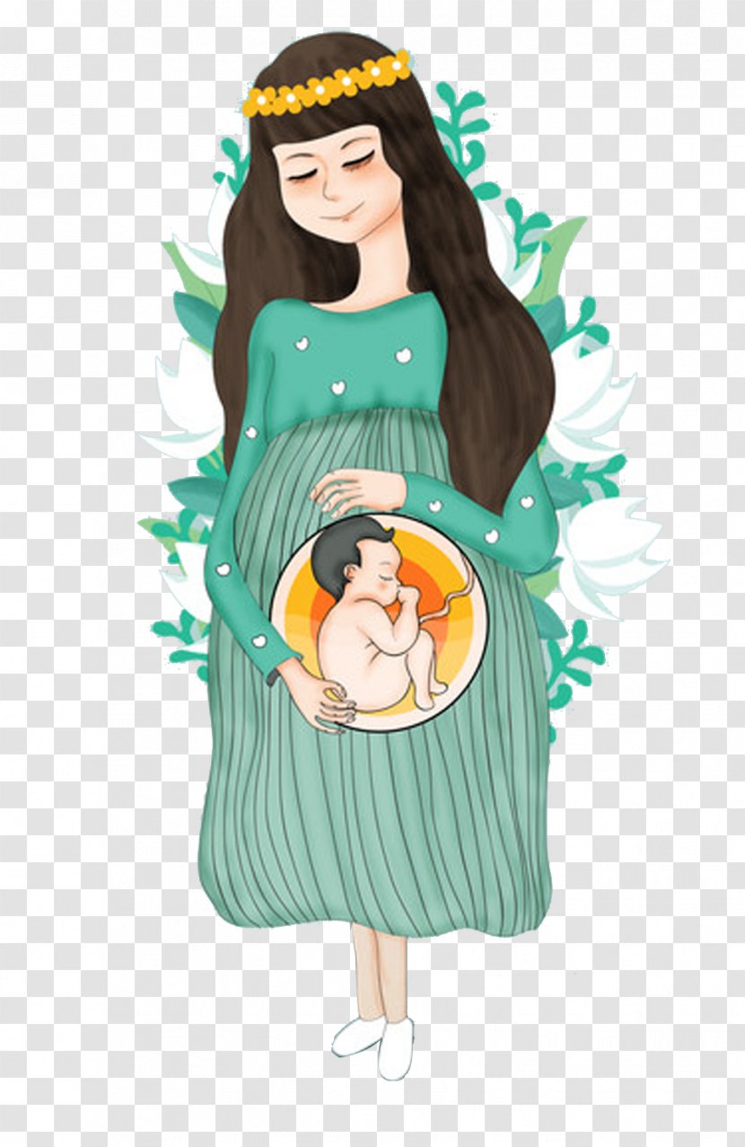 U5b55u5987 Taegyo Illustration - Childbirth - Pregnant Women With Prenatal Vector Transparent PNG