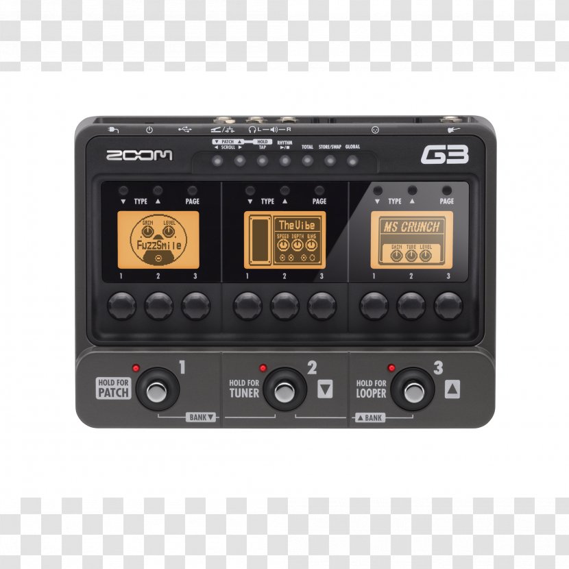 Guitar Amplifier G3 Effects Processors & Pedals Zoom Corporation Electric - Technology - Bigger Big Transparent PNG