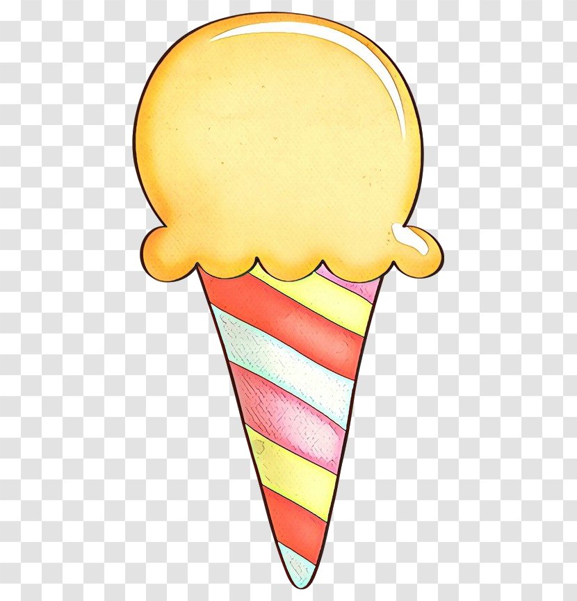 Ice Cream Cones Clip Art Illustration Line Yellow - Cartoon - Food Transparent PNG