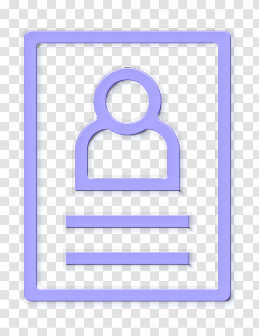 Id Icon Male Profile - Rectangle Symbol Transparent PNG
