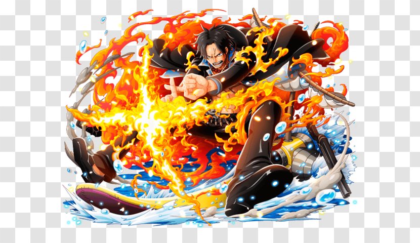 One Piece Treasure Cruise Portgas D. Ace Monkey Luffy Edward Newgate Usopp - Watercolor Transparent PNG
