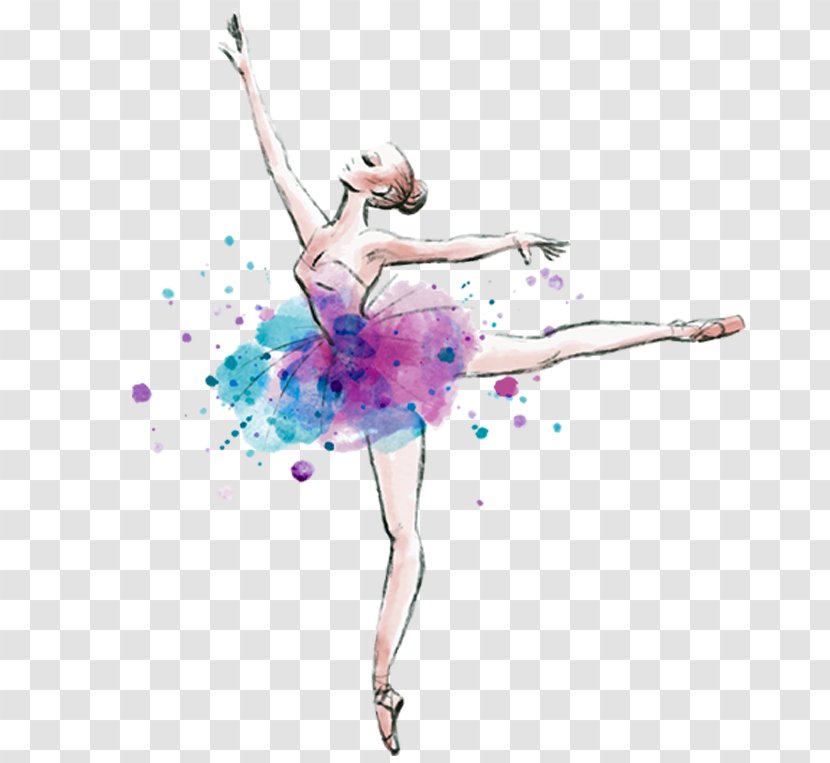 Ballet Dancer Tutu Watercolor Painting - Frame - Dancing Transparent PNG