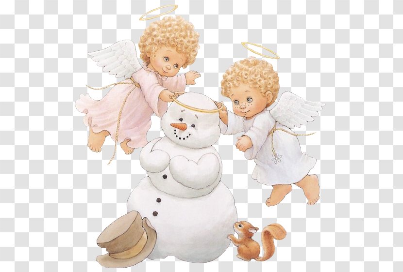 A Christmas Countdown With Ruth J. Morehead's Holly Babes Angel Wallpaper - Toddler - Cute Little Angels Snowman Transparent PNG
