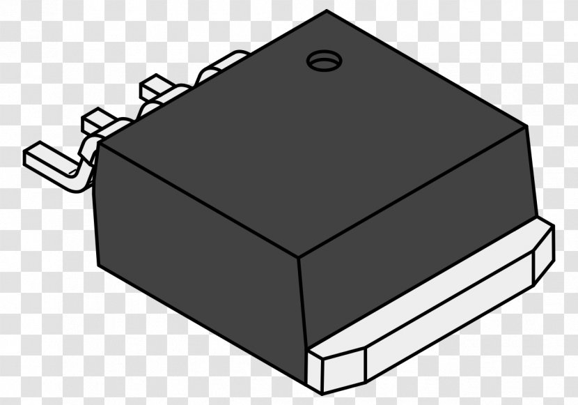 Electronic Component Integrated Circuits & Chips Stock.xchng TO-263 Drawing - Black And White - Transistor Transparent PNG