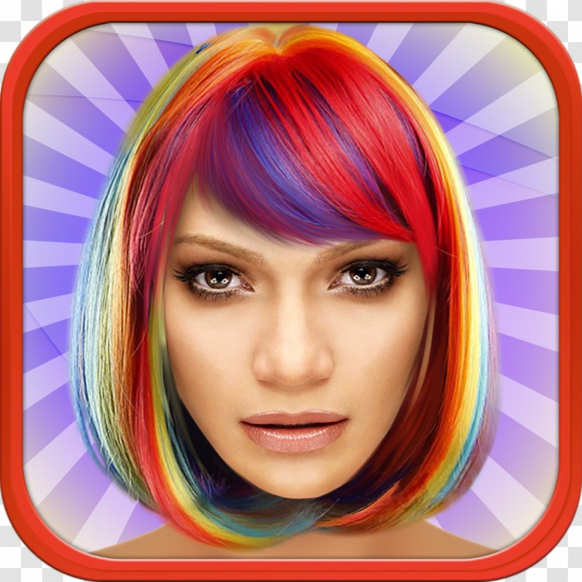 Hair Coloring Human Color Hairstyle - Asymmetric Cut - Colorful Transparent PNG