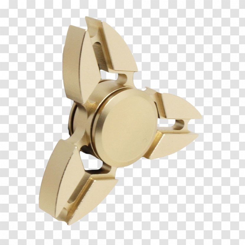 Fidget Spinner Gold Fidgeting Metal Aluminium - Brass Transparent PNG