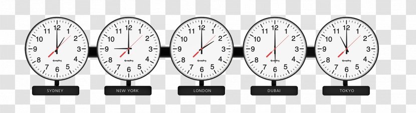 Time Zone World Clock Digital - Second Transparent PNG