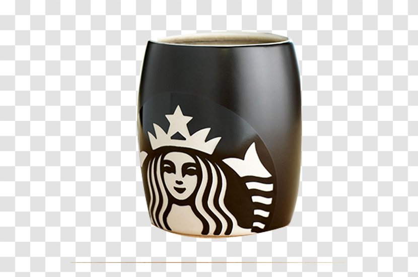 Coffee Cup Tea Mug Starbucks - Black Transparent PNG
