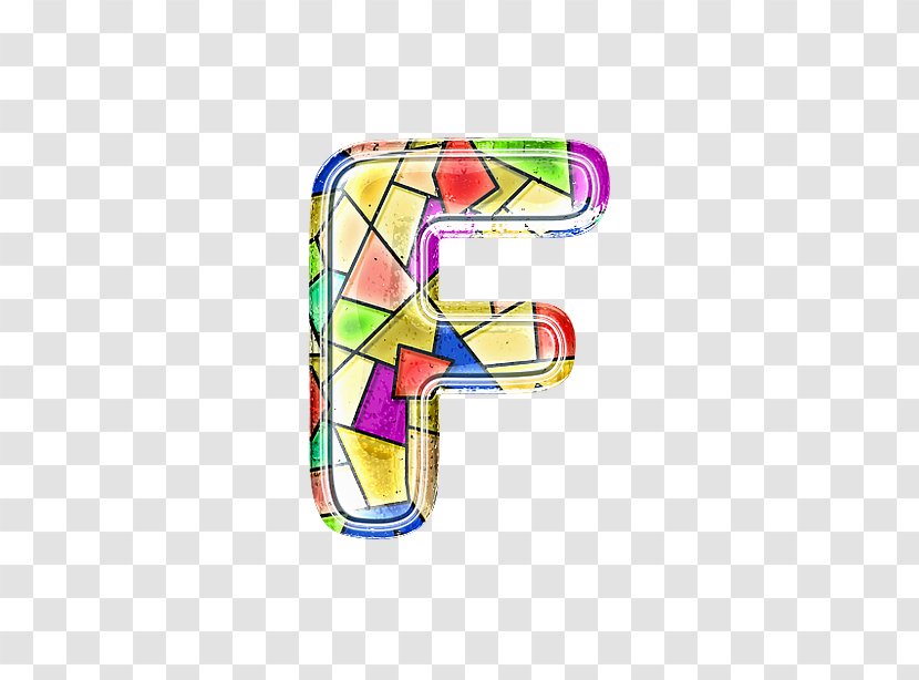 Stained Glass Letter - F Transparent PNG