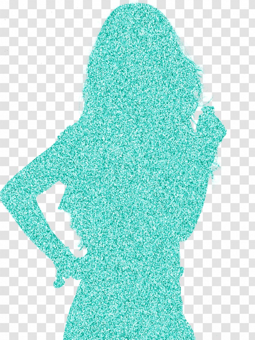 Turquoise Green Teal Glitter Shoe - Microsoft Azure - Blending Transparent PNG