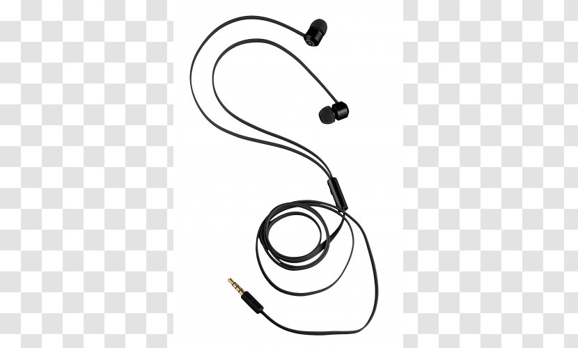 Microphone Headphones KITSOUND Headphone Ribbons Black In-Ear Mic Headset Écouteur - Communication Transparent PNG