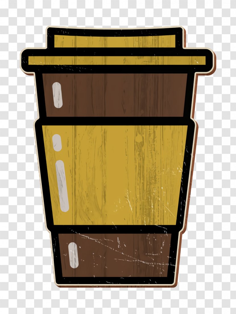 Coffee Icon Cup Drink - Yellow - Waste Containment Container Transparent PNG