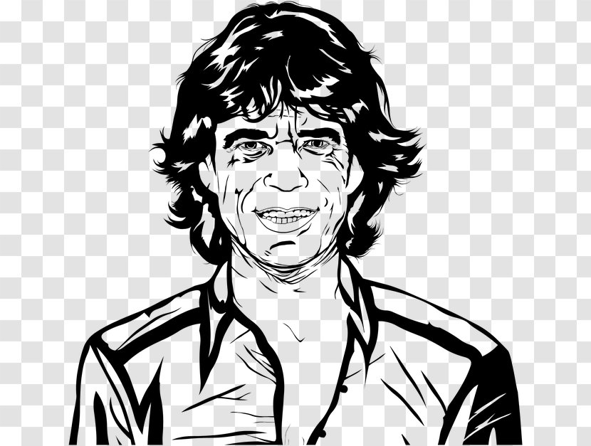 Mick Jagger Drawing Line Art Clip - Silhouette - Painting Transparent PNG