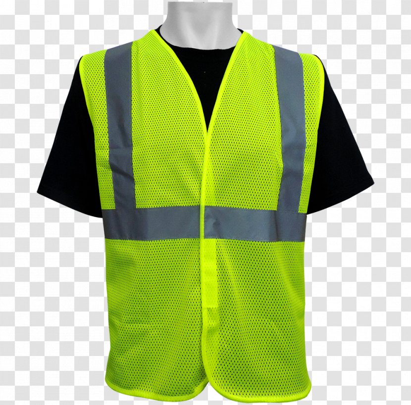 Gilets Green Sleeve Shirt Uniform - Safety Vest Transparent PNG