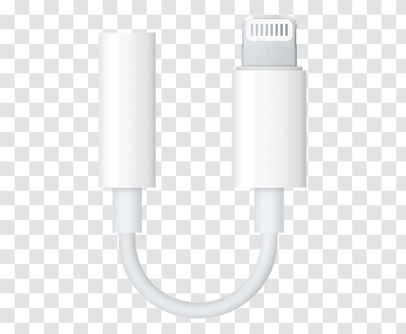 Apple IPhone 7 Plus X AC Adapter 8 Lightning To 3.5 Mm Headphone Jack Adapter, White - Iphone Transparent PNG