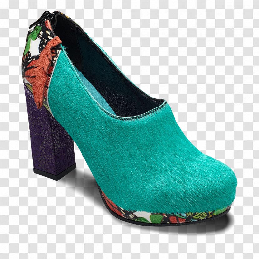 High-heeled Shoe Turquoise Teal Footwear - Boots Transparent PNG