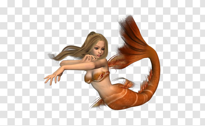 Cartoon Rusalka Legendary Creature Long Hair Illustration - Tree - Dancing Mermaid Transparent PNG