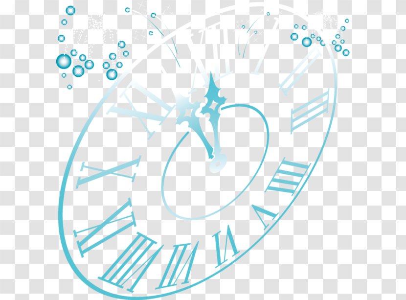 Clock Drawing Clip Art - Blue - Watercolor Transparent PNG