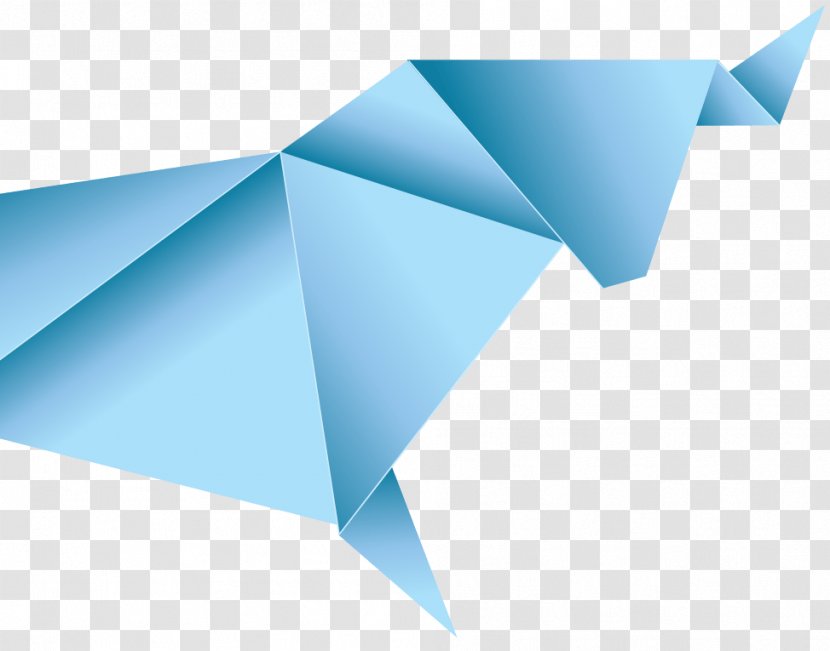 Origami Paper Line - Blue Transparent PNG