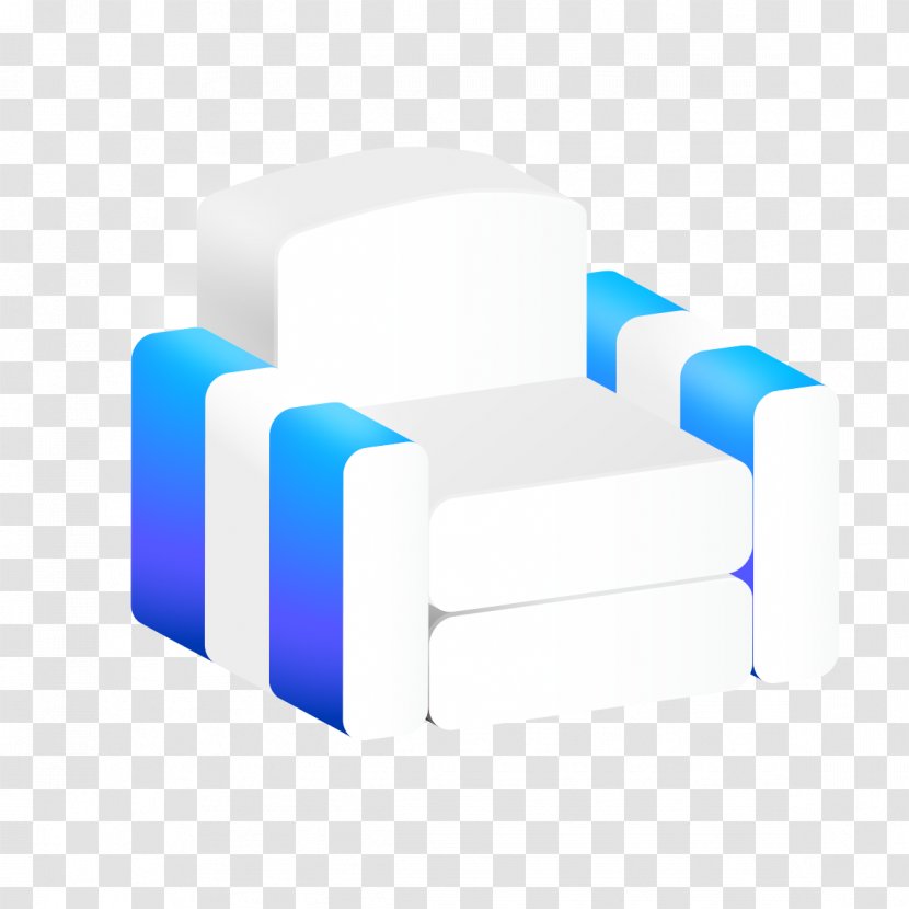 Blue Table Chair Couch - Scale Model - Sofa Transparent PNG