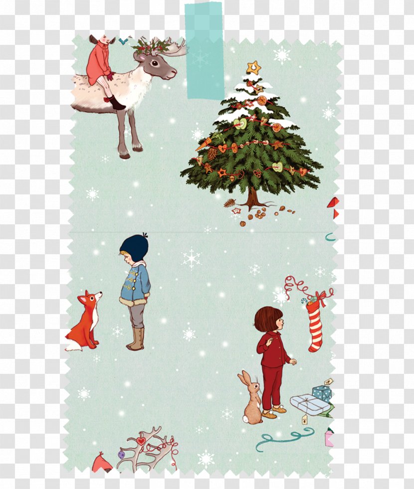 Christmas Tree Sticker Fun Ornament Greeting & Note Cards Transparent PNG
